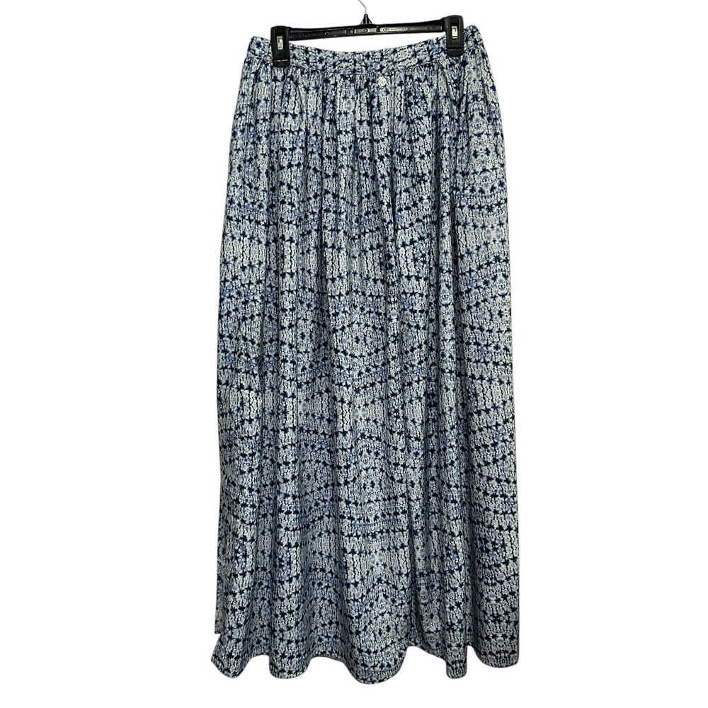 Billabong Blue Tie Dye Wrap Maxi Skirt Women's Large Boho Beach Festival